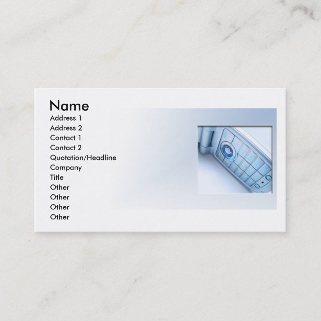 Cordless Phone Business Card (Front)