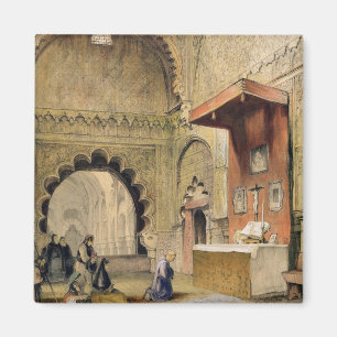 Cordoba: Monk praying at a Christian altar in the Magnet