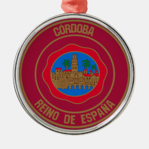 Córdoba Round Emblem Metal Tree Decoration