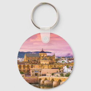 Cordoba, Spain Beautiful Sunset View Key Ring