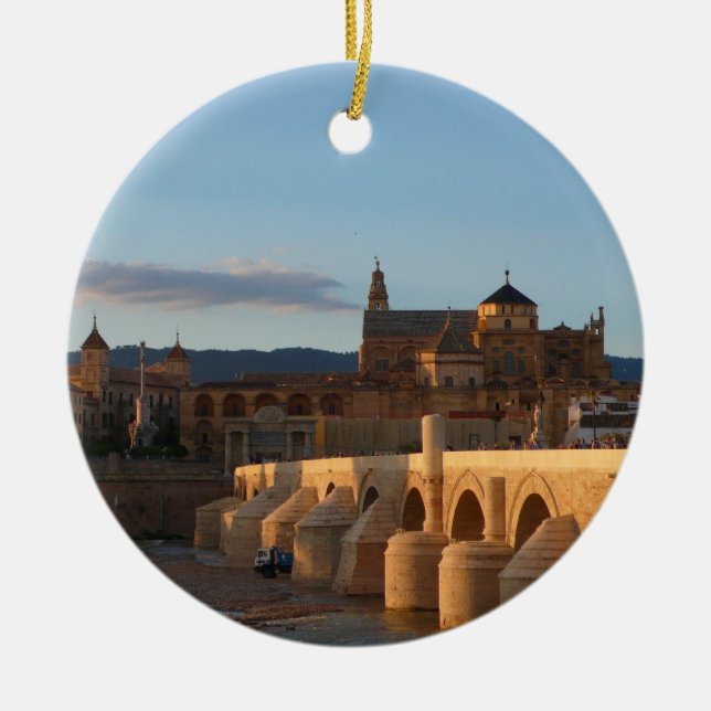 Cordoba, Spain Ceramic Tree Decoration (Front)