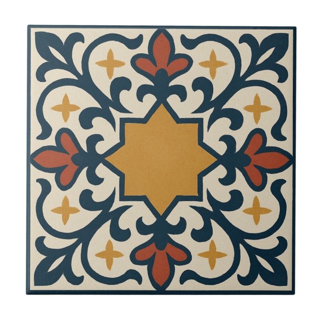 Cordoba Star – Classic Moorish Tile Design (Front)