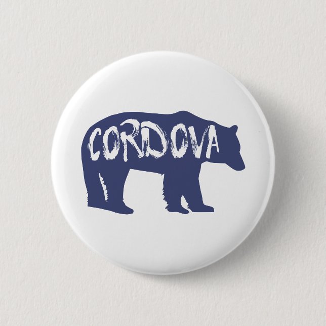 Cordova Alaska Bear 6 Cm Round Badge (Front)