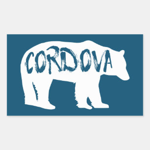 Cordova Alaska Bear Rectangular Sticker