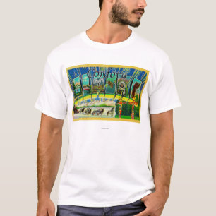 Cordova, Alaska - Large Letter Scenes T-Shirt