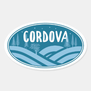 Cordova Alaska Outdoors Oval Sticker