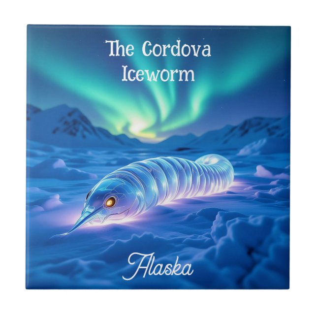 Cordova Iceworm Alaska Cryptid Tile (Front)