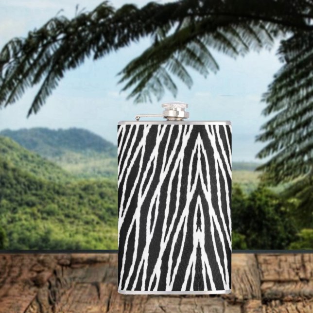Cords of Asphalt Hip Flask (This bold, Abstract pattern, reminds you of the fabric designs, of African cloth!)