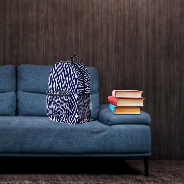 Cords of Navy Printed Backpack (This Cords Of Navy Printed Backpack, is sure to catch anyone's eye!)