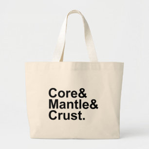 Core Mantle Crust Internal Structure of Earth Large Tote Bag