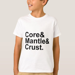 Core Mantle Crust   Internal Structure of Earth T-Shirt