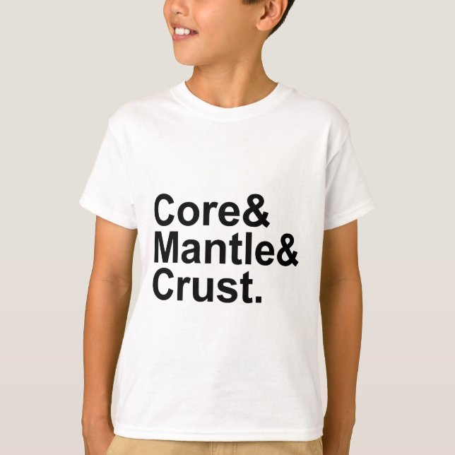 Core Mantle Crust | Internal Structure of Earth T-Shirt (Front)