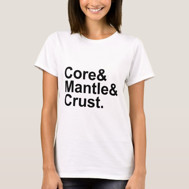 Core Mantle Crust | Internal Structure of Earth T-Shirt (Front)