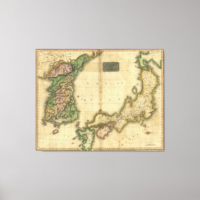 Corea (Korea) and Japan Map (1815) Canvas Print (Front)