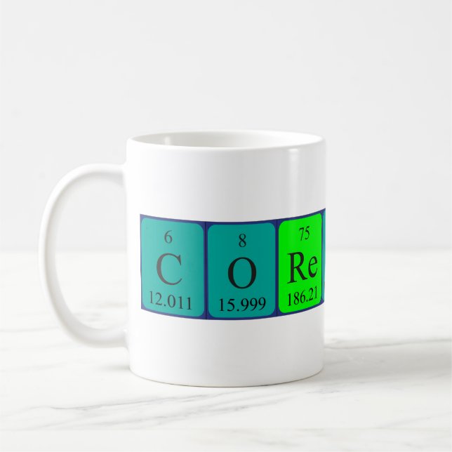 Corentin periodic table name mug (Left)