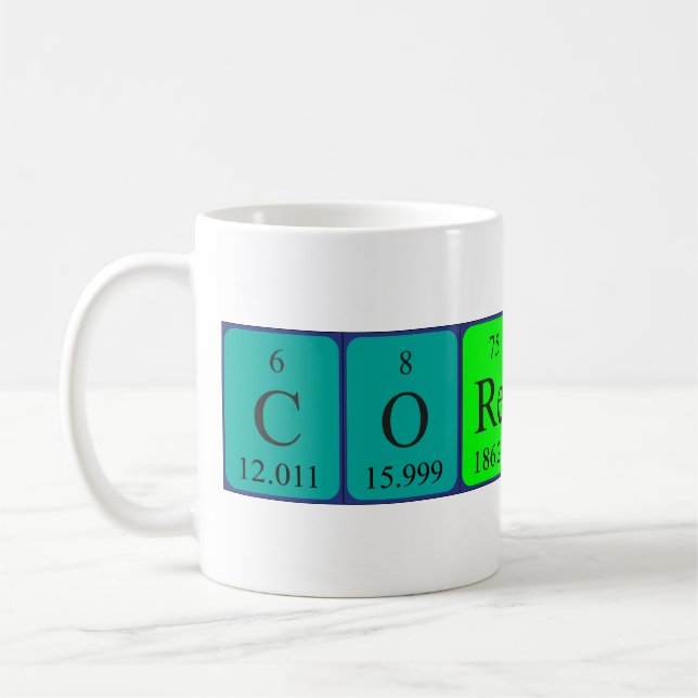 Corentin periodic table name mug (Left)