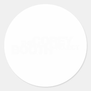 Corey Booth Project Merch with White or Black Logo Classic Round Sticker