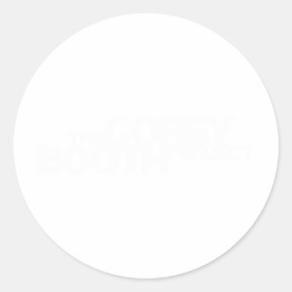 Corey Booth Project Merch with White or Black Logo Classic Round Sticker