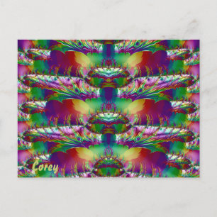 COREY ~ Glossy Postcard 3D Colourful Zany