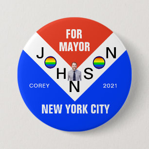 Corey Johnson for NYC Mayor 2021 7.5 Cm Round Badge