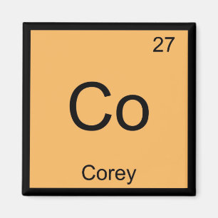 Corey Name Chemistry Element Periodic Table Magnet