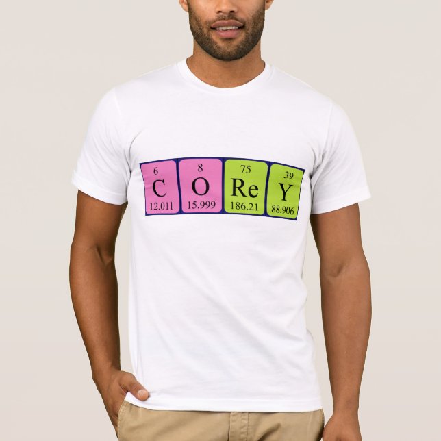 Corey periodic table name shirt (Front)