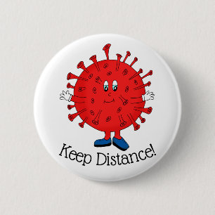 Corey, the Coronavirus 6 Cm Round Badge