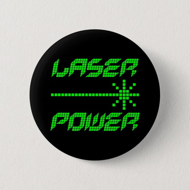 COREY TIGER 1980s RETRO LASER POWER 6 Cm Round Badge (Front)