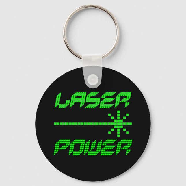 COREY TIGER 1980s RETRO LASER POWER Key Ring (Front)