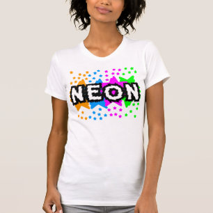 COREY TIGER 1980s RETRO NEON STARS T-Shirt