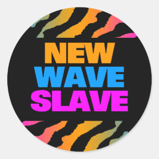 COREY TIGER 1980's RETRO NEW WAVE SLAVE Classic Round Sticker