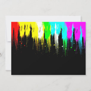 Corey Tiger 1980s Retro Vintage Neon Paint Drip