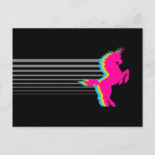 Corey Tiger 1980S Retro Vintage Unicorn Postcard