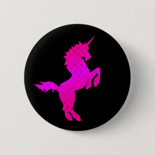 Corey Tiger 1980S Retro Vintage Unicorn Stars Pink 6 Cm Round Badge
