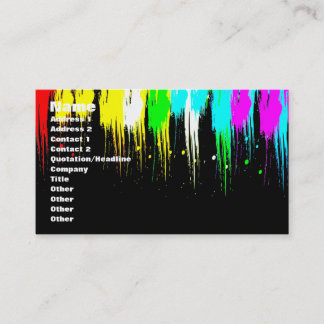 Corey Tiger 1980s Vintage Paint Drip Business Card
