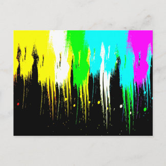 Corey Tiger 1980s Vintage Paint Drip Postcard