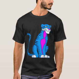 COREY TIGER 80's ALERT BLUE TIGER T-Shirt