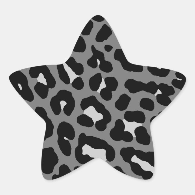 Corey Tiger 80s Leopard Spots (Grey) Star Sticker (Front)