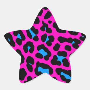 Corey Tiger 80s Leopard Spots (Pink) Star Sticker
