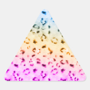 Corey Tiger 80s Multicolor Snow Leopard Triangle Sticker