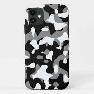 Corey Tiger 80s Neon Camouflage (Grey) iPhone 11 Case