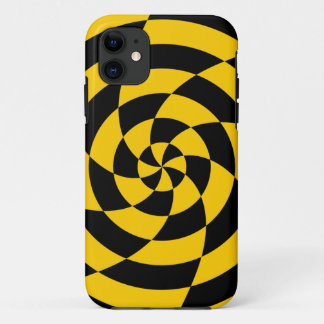 Corey Tiger 80s Neon Op Art (Orange) iPhone 11 Case