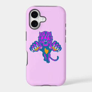 Corey Tiger 80s Neon Pouncing Tiger (Pink)