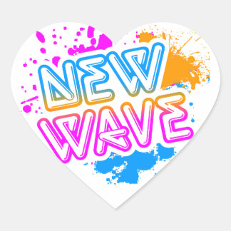 Corey Tiger 80s New Wave Neon Splatter Heart Sticker