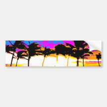 Corey Tiger 80s Palm Trees Sunset