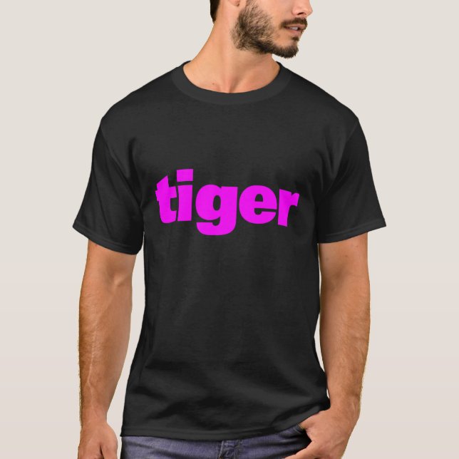 COREY TIGER 80's PINK TIGER SIMPLE T-Shirt (Front)