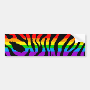 Corey Tiger 80s Rainbow Tiger Stripes Bumper Sticker