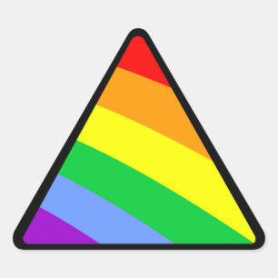 Corey Tiger 80s Rainbow Triangle Sticker