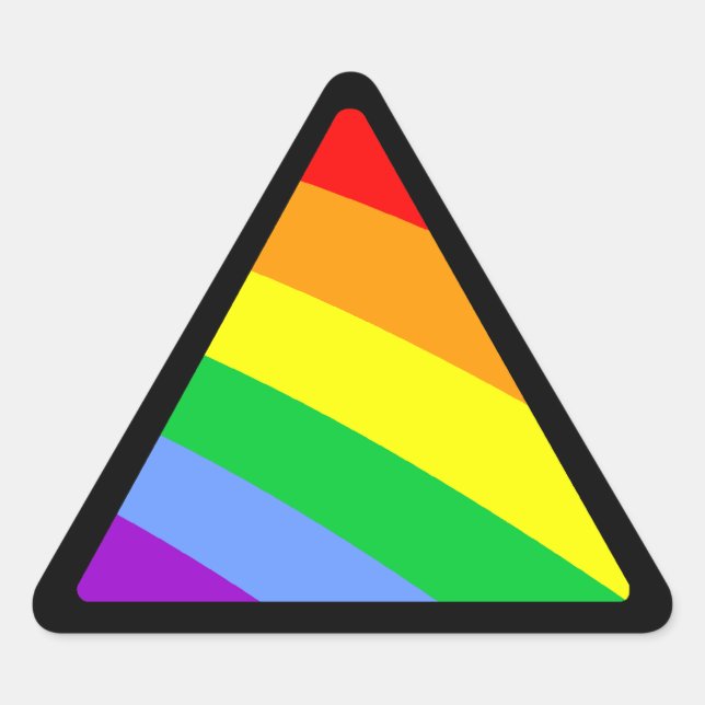 Corey Tiger 80s Rainbow Triangle Triangle Sticker (Front)