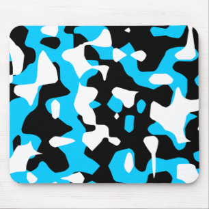 Corey Tiger 80s Retro Blue Camouflage (Camo) Mouse Mat